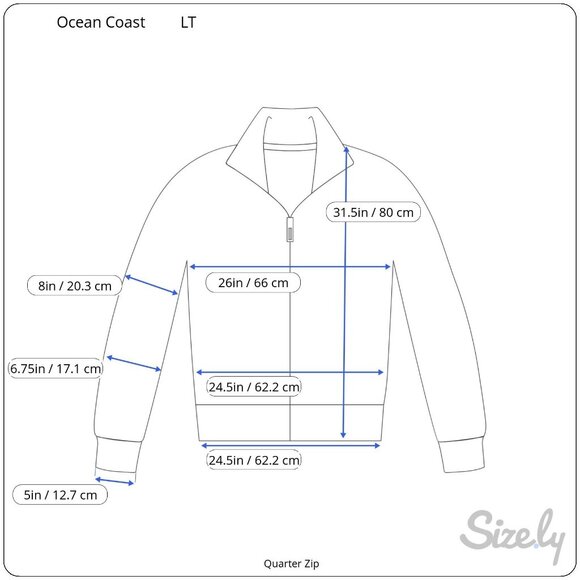 Ocean Coast Big Tall Brown Quarter Zip Pullover Sweater LT NWT $64.50 - Picture 2 of 5